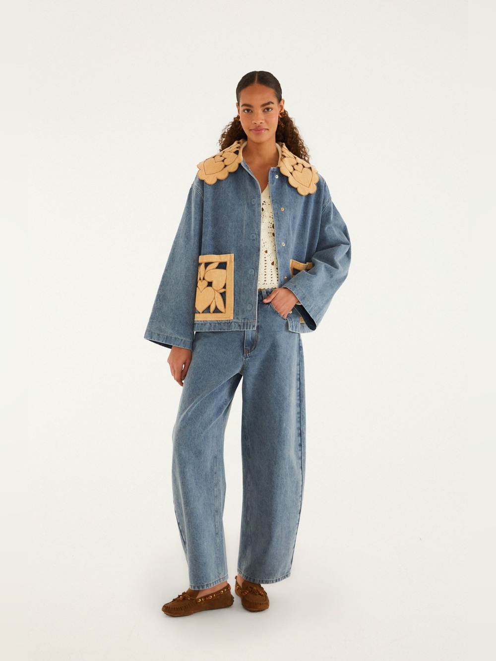 π Farm Rio Denim Richelieu Barn Jacket - size S - Picture 2 of 11